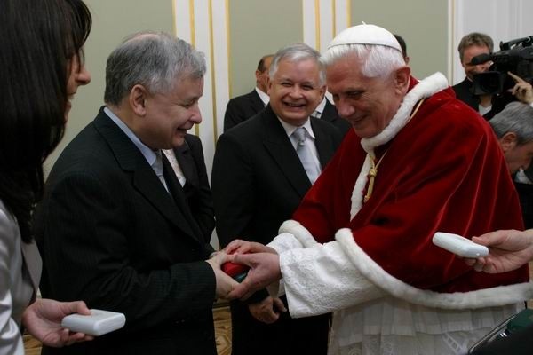 Jarosław Kaczyński i papież Benedykt XVI