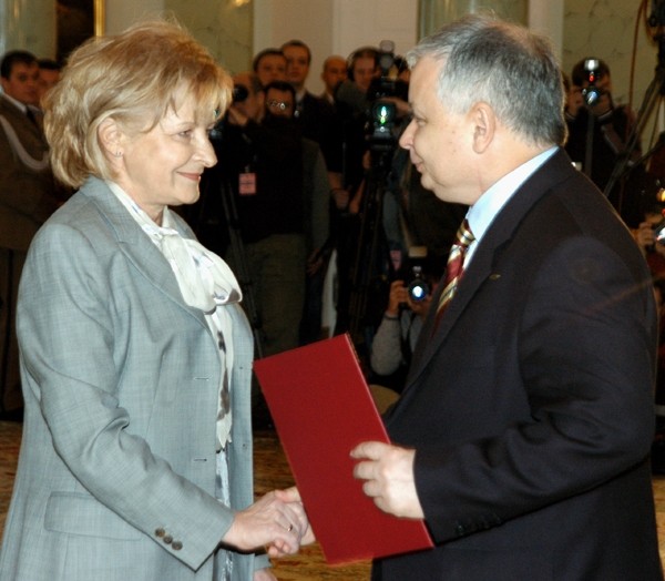 Prezydent Lech Kaczyński powołuje Zytę Gilowską na wicepremiera i ministra finansów - 7 stycznia 2006