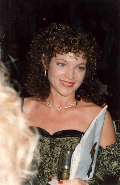 Amy Irving po akademii rozdania Oscarów w 1989 r.