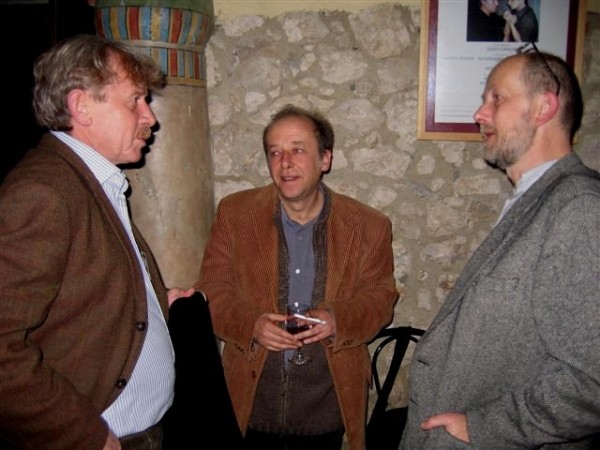 Bogdan Tosza, Jan Strzałka ("Tygodnik Powszechny") i Piotr Mitzner, Kraków, 26 października 2007 r.