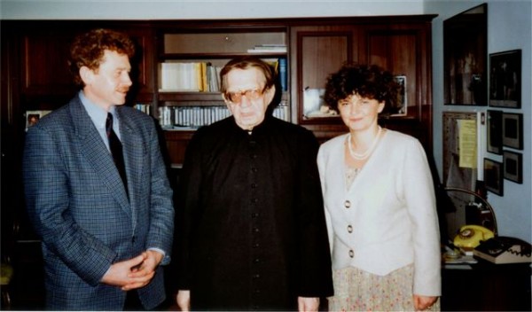 ks. Jan Twardowski, Elżbieta i Bogdan Toszowie, Teatr Śląski, Katowice, 26 kwietnia 1995 r.