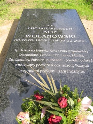 Nagrobek Lucjana Wolanowskiego, cmentarz żydowski w Warszawie, 10 września 2006