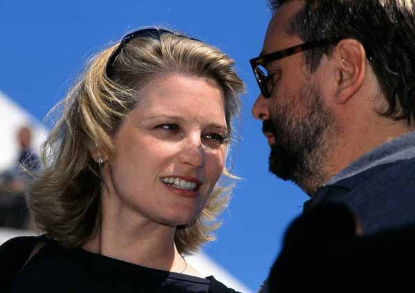 Bridget Fonda i Luc Besson w Cannes, 2001.