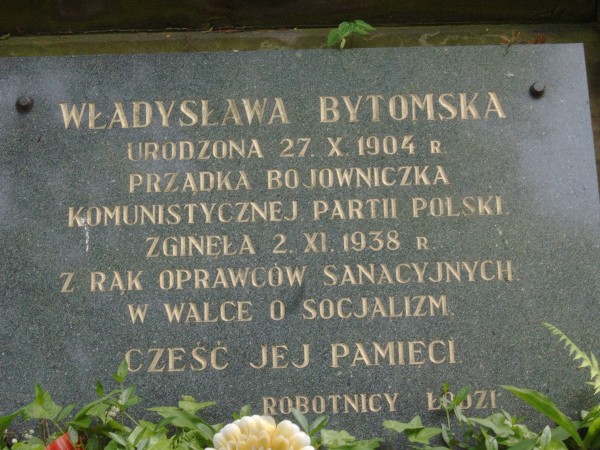 Tablica nagrobna Władysławy Bytomskiej