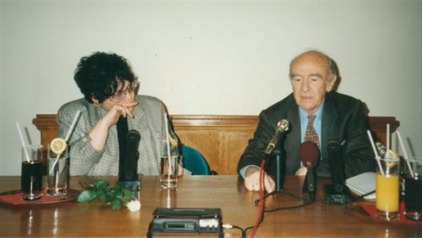 Alina Grabowska z Karlem Dedeciusem, Warszawa, 1995 r.