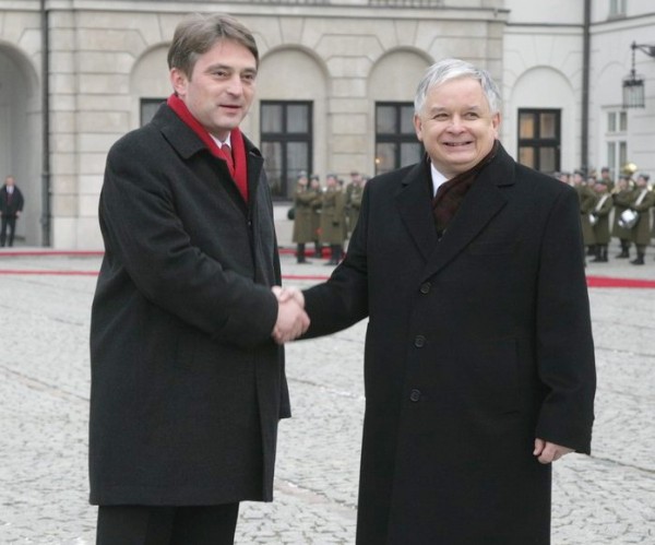 Željko Komšić i Lech Kaczyński (17 grudnia 2007)