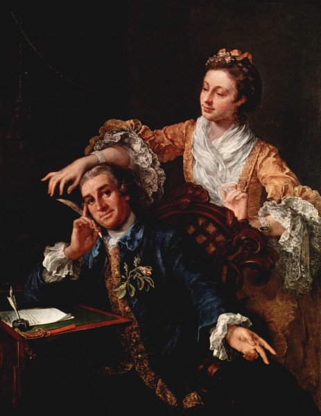 David Garrick i jego żona Eva Marie Veigel, malował William Hogarth rok 1757. Obraz należy do królewskiej kolekcji zgromadzonej w Windsor Castle